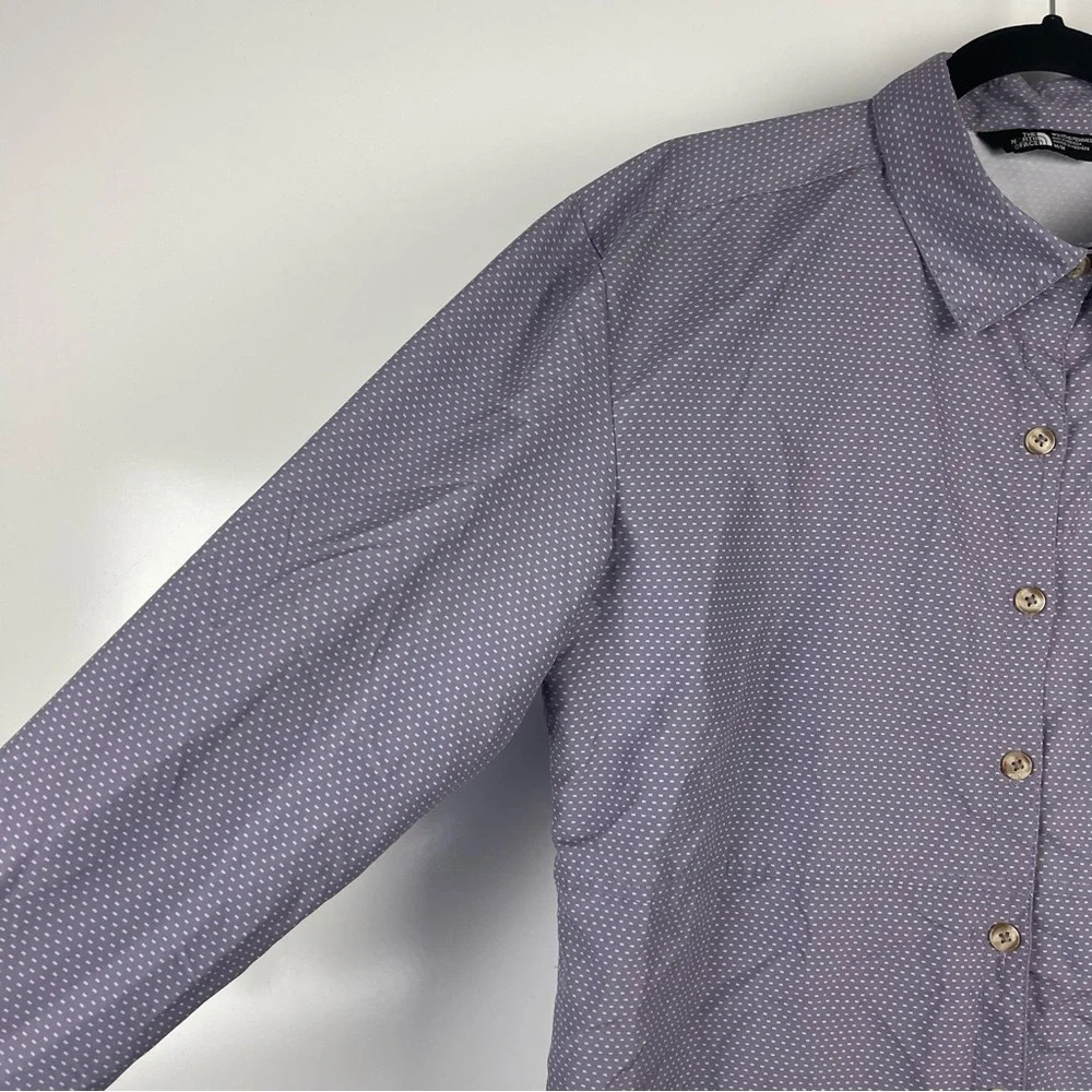 The North Face Stevie Long Sleeve Button Front Tunic Shirt Purple Size Medium - Picture 5 of 10